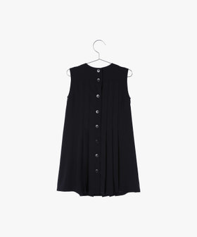 ENFANT ガールズ キッズ プリーツ ノースリーブ ワンピース ブラック