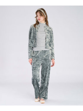 To b. by agnès b. 【Outlet】ベロア ジャージー カーディガン グリーン系その他