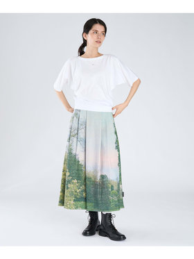 FEMME ウィメンズ 【Outlet】コットン 五分袖 Tシャツ "Davida" ホワイト