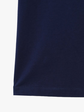 ENFANT ユニセックス キッズ ボックスロゴ プリント コットン 半袖 Tシャツ "Domi" ネイビー