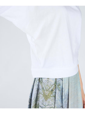 FEMME ウィメンズ 【Outlet】コットン 五分袖 Tシャツ "Davida" ホワイト