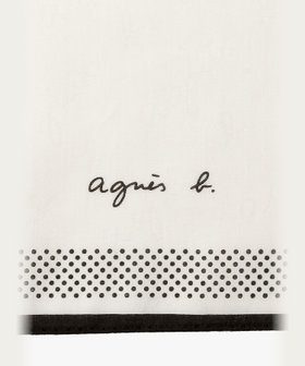 FEMME ウィメンズ ロゴ ジャカード ハンカチ ホワイト