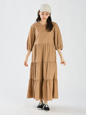 To b. by agnès b. 【Outlet】ティアードカラードレス ベージュ