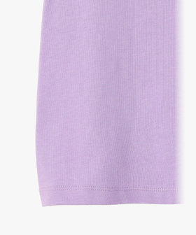 ENFANT ベビー ベビー ロゴ ボーダー プリント コットン 半袖 Tシャツ "Heart" パープル系その他
