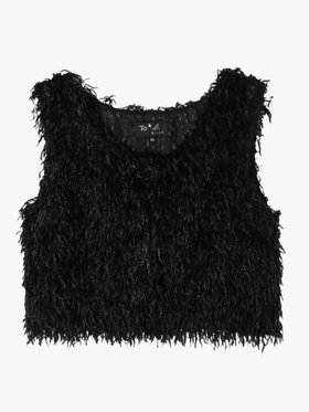 To b. by agnès b. 【Outlet】ファンシー ヤーン ベスト ブラック