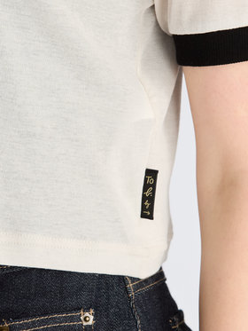 To b. by agnès b. 【Outlet】シアー コットン 半袖 リンガーTシャツ ホワイト