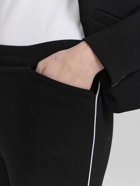 FEMME ウィメンズ ジャージー クロップドパンツ ブラック