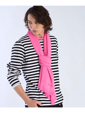 To b. by agnès b. 【Outlet】ロゴ刺繍 ライトウェーブストール ピンク