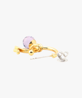 FEMME ウィメンズ ストーンピアス "Amethyst" パープル系その他