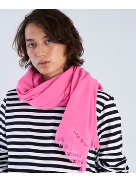 To b. by agnès b. 【Outlet】ロゴ刺繍 ライトウェーブストール ピンク