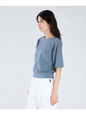 FEMME ウィメンズ 【Outlet】コットン 五分袖 Tシャツ "Davida" グレー