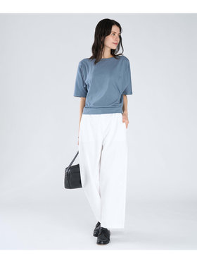 FEMME ウィメンズ 【Outlet】コットン 五分袖 Tシャツ "Davida" グレー