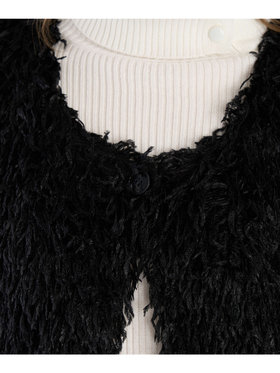 To b. by agnès b. 【Outlet】ファンシー ヤーン ベスト ブラック