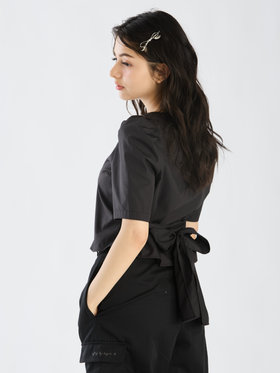 To b. by agnès b. 【Outlet】リボンブラウスプルオーバー ブラック