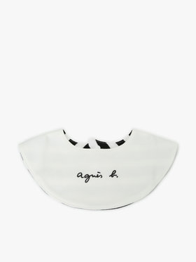 ENFANT ベビー ベビー ロゴ スタイ ホワイト×ブラック