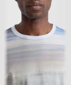 HOMME メンズ メンズ フォトプリント コットン 長袖 Tシャツ "New Coulos" マルチ