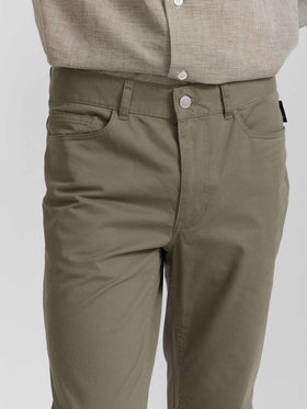 HOMME メンズ メンズ コットン ギャバジン スリム パンツ ”Iggy” カーキ