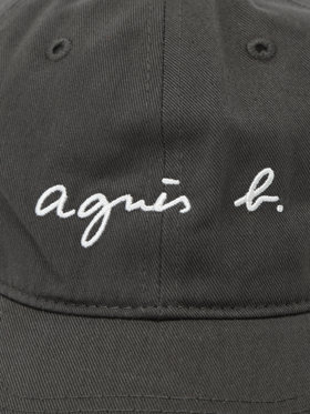 HOMME メンズ メンズ ロゴ刺繍 コットン キャップ グレー