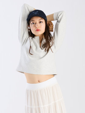 To b. by agnès b. 【Outlet】ハーフジッププルオーバー ライトグレー