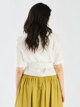 To b. by agnès b. 【Outlet】リボンブラウスプルオーバー オフホワイト