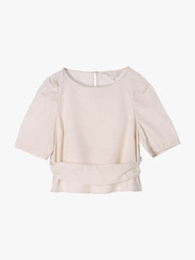 To b. by agnès b. 【Outlet】リボンブラウスプルオーバー ホワイト