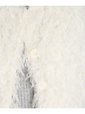 To b. by agnès b. 【Outlet】ファンシー ヤーン ベスト ホワイト