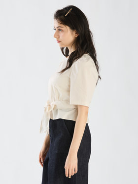 To b. by agnès b. 【Outlet】リボンブラウスプルオーバー ホワイト