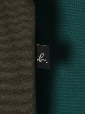 ENFANT ユニセックス 【Outlet】キッズ バイカラー コットン 長袖 カーディガンプレッション グリーン