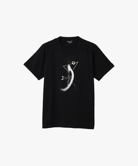 FEMME ウィメンズ オーガニックコットン 半袖 アーティストTシャツ "Hiraku Suzuki" ブラック