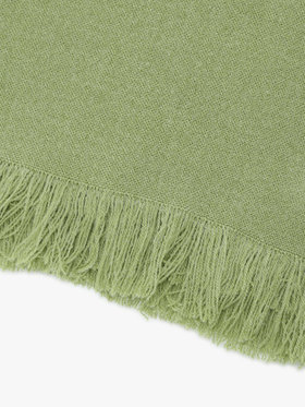 To b. by agnès b. 【Outlet】ロゴ刺繍 ライトウェーブストール グリーン