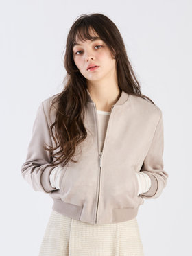 To b. by agnès b. 【Outlet】スエードライクブルゾン グレー系その他