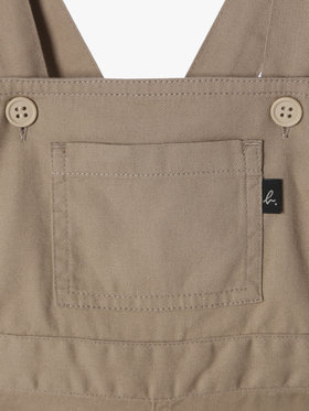 ENFANT ベビー ベビー  コットン クロップド サロペット ブラウン