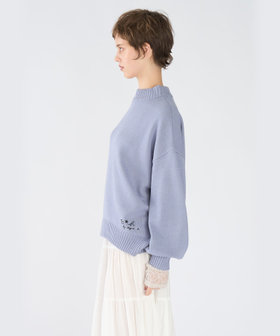 To b. by agnès b. ソフトニット プルオーバー ブルー