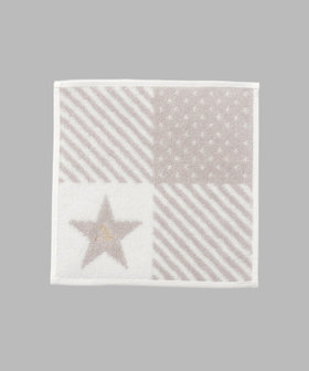 FEMME ウィメンズ "b."ロゴ スター ミニ タオルハンカチ グレー