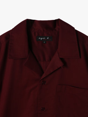 HOMME メンズ 【Outlet】メンズ ”Willie”ロゴ 刺繍 オープンカラー 半袖 シャツ ”Magnum” レッド系その他