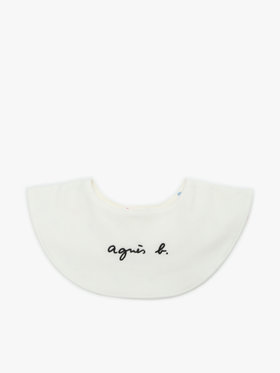 ENFANT ベビー ベビー ロゴ 刺繍 マルチカラー コットン リバーシブル スタイ ホワイト