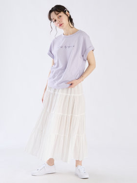 To b. by agnès b. マカロンロゴTシャツ パープル系その他