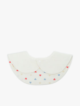 ENFANT ベビー ベビー ロゴ 刺繍 マルチカラー コットン リバーシブル スタイ ホワイト