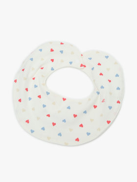 ENFANT ベビー ベビー ロゴ 刺繍 マルチカラー コットン リバーシブル スタイ ホワイト