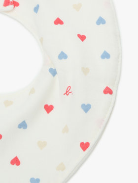 ENFANT ベビー ベビー ロゴ 刺繍 マルチカラー コットン リバーシブル スタイ ホワイト