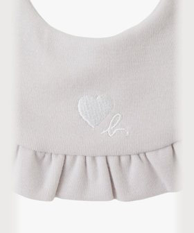 ENFANT ベビー ベビー "b." ロゴ コットン スタイ Heart グレー