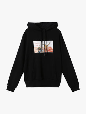 FEMME ウィメンズ プリント コットン 長袖 アーティスト スウェット ”Mike Lash” ブラック