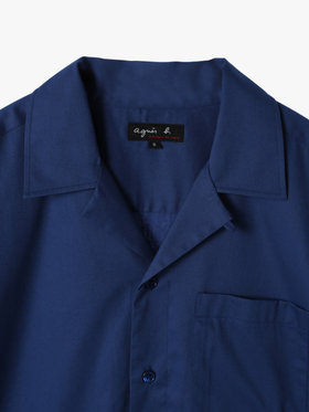 HOMME メンズ 【Outlet】メンズ ”Willie”ロゴ 刺繍 オープンカラー 半袖 シャツ ”Magnum” ブルー系その他