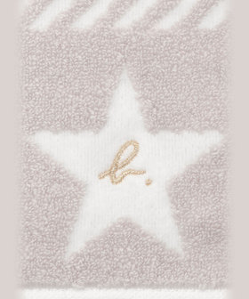 FEMME ウィメンズ "b."ロゴ スター ミニ タオルハンカチ グレー