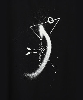 FEMME ウィメンズ オーガニックコットン 半袖 アーティストTシャツ "Hiraku Suzuki" ブラック