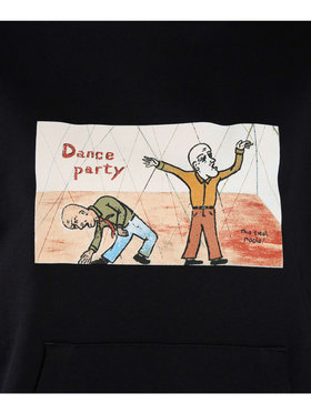 FEMME ウィメンズ プリント コットン 長袖 アーティスト スウェット ”Mike Lash” ブラック