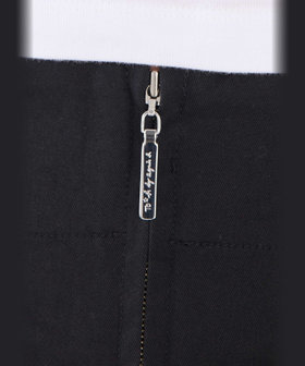 To b. by agnès b. ストレッチ チノ ジップ タイトスカート ブラック