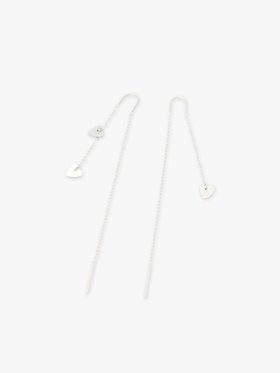 To b. by agnès b. 【Outlet】ダングリングハートピアスイヤリング シルバー