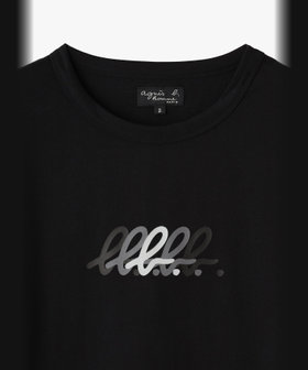 HOMME メンズ メンズ "b." ロゴ オーガニックコットン 半袖 Tシャツ ブラック