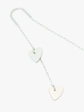 To b. by agnès b. 【Outlet】ダングリングハートピアスイヤリング シルバー